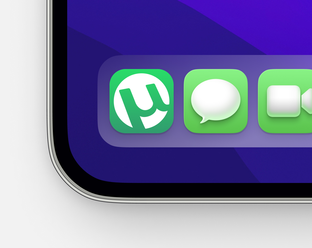 iOS app dock